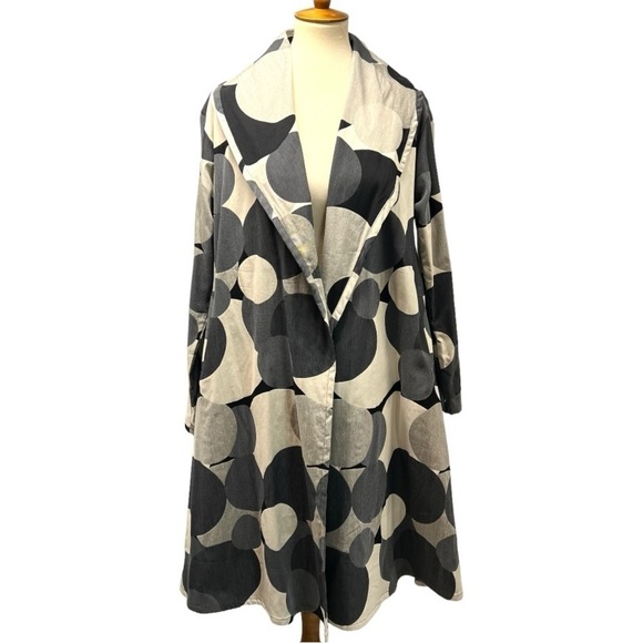 Bryn Walker Big Dot Print Open Front Art To Wear Lightweight Jacket Women Small - Picture 6 of 16